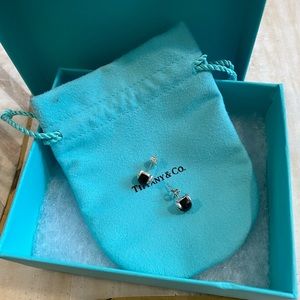 Black Onyx Sugar stack Stud Earrings